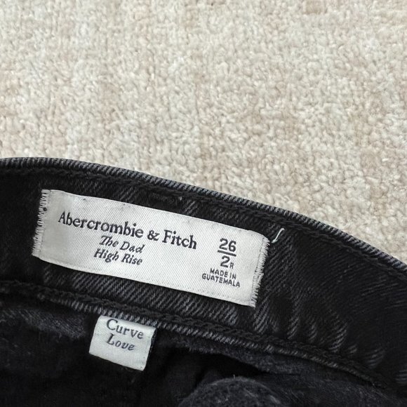 Abercrombie & Fitch The Dad Crossover Criss Cross Jeans 26 / 2 Curve Love - Picture 2 of 10